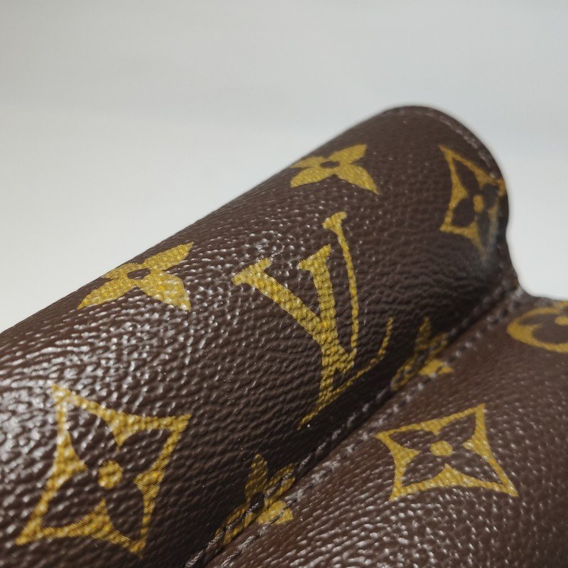 Louis Vuitton(LV)Victoire維多利亞中號牛皮老花拼皮鈎扣單肩包-11