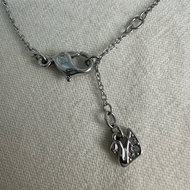 Swarovski 施華洛世奇 近新愛心水鑽項鍊-4