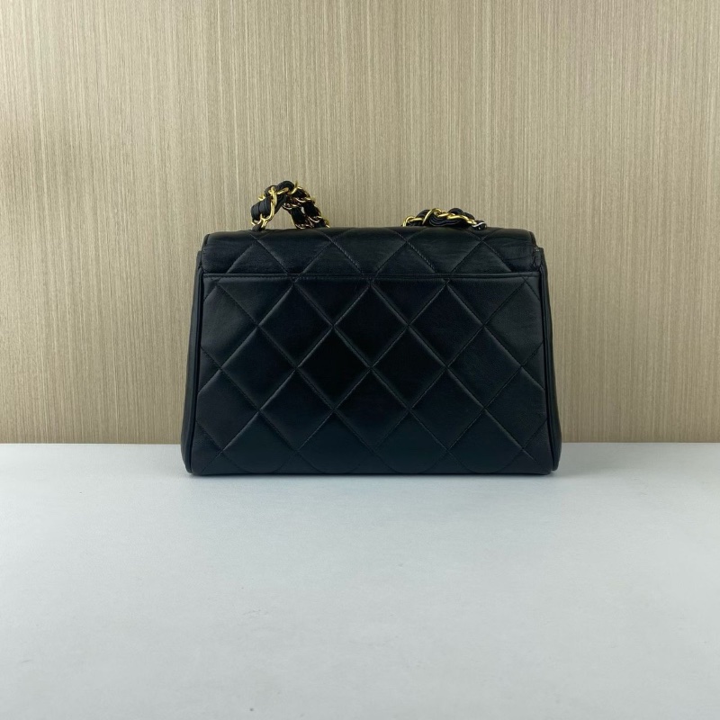Chanel 中古黑金羊皮minikelly 絕版vintage手提包 25*15 98新配件塵袋-6