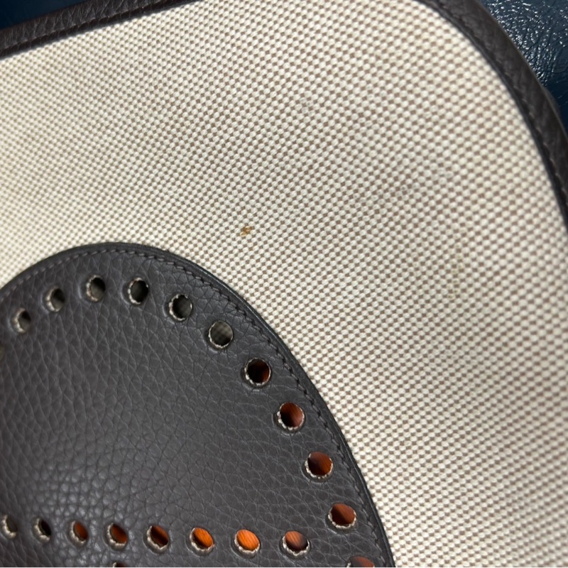 Hermes Evelyne GM 帆布拼皮革款-13