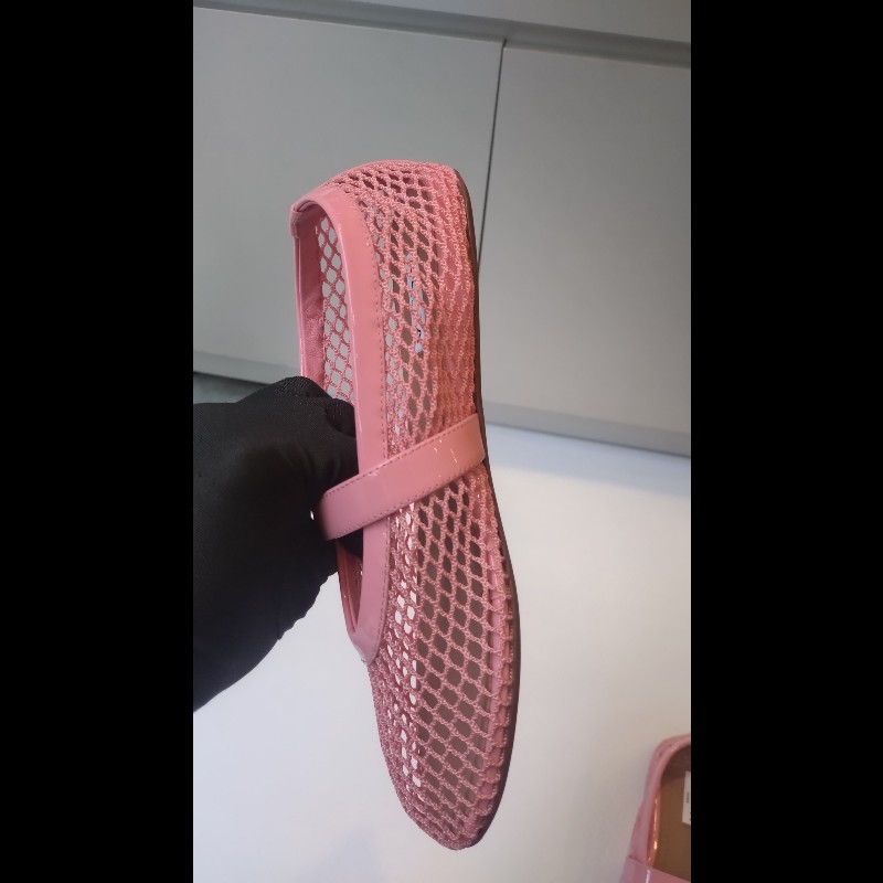 Alaia 粉色網狀平底鞋-5