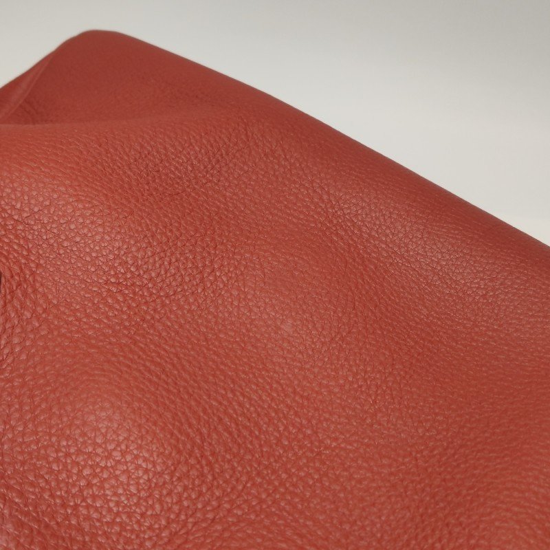 Hermes Victoria35對向拉鏈單肩包Clemence(TC)牛皮銀扣2V貴妃紅框M刻-16