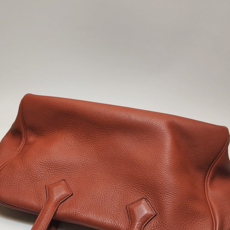 Hermes Victoria35對向拉鏈單肩包Clemence(TC)牛皮銀扣2V貴妃紅框M刻-20