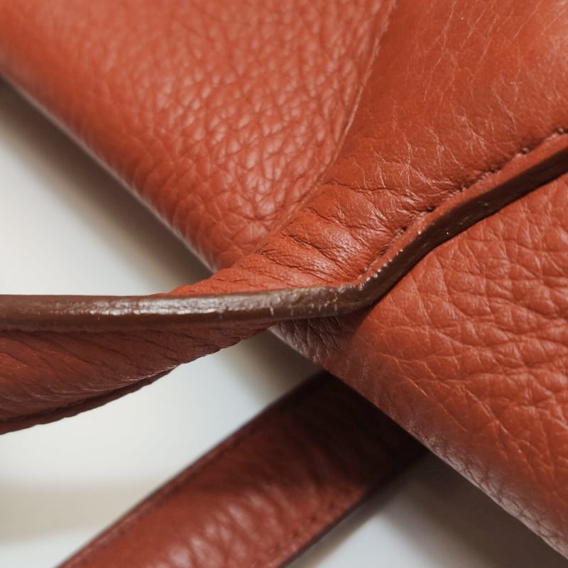 Hermes Victoria35對向拉鏈單肩包Clemence(TC)牛皮銀扣2V貴妃紅框M刻-25