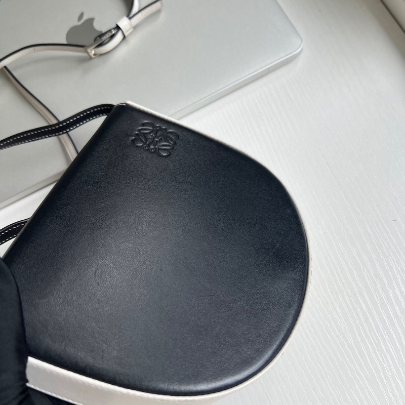 Loewe 馬鞍包mini經典黑白熊貓配色大號17*15*4 98新配件塵袋-6