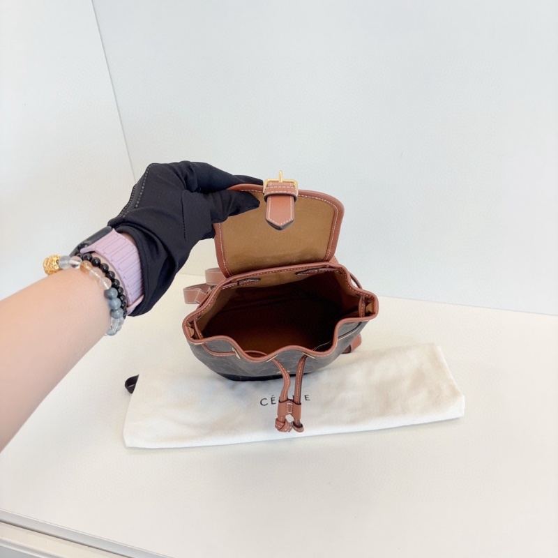 Celine Folco凱旋門迷你老花後背包17*20*11  99新配件塵袋-3