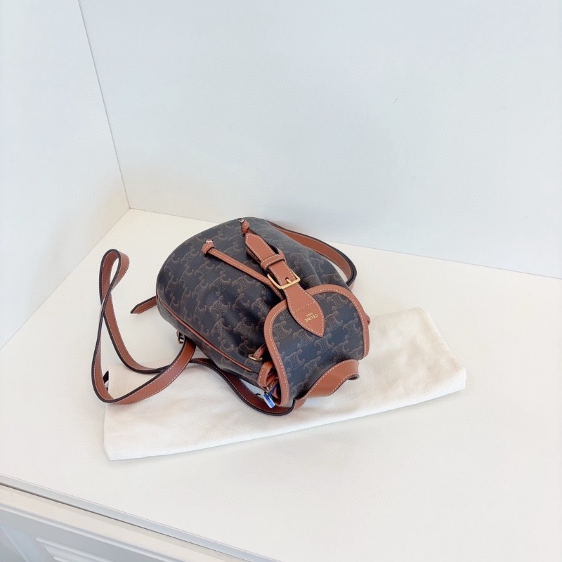 Celine Folco凱旋門迷你老花後背包17*20*11  99新配件塵袋-6