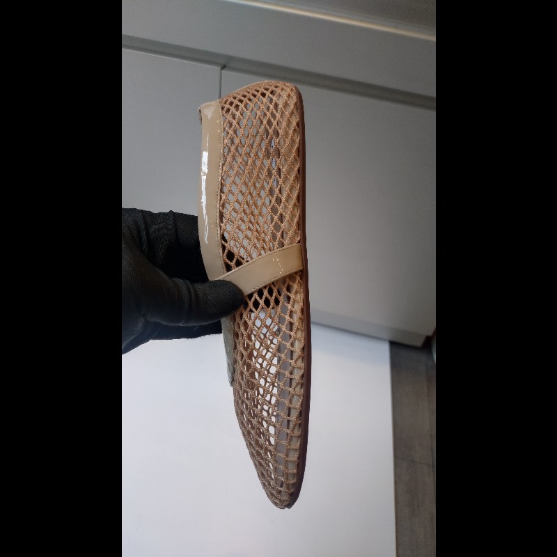 Alaia 駝色網狀平底鞋-3