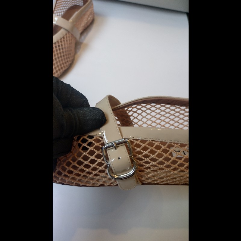 Alaia 駝色網狀平底鞋-8