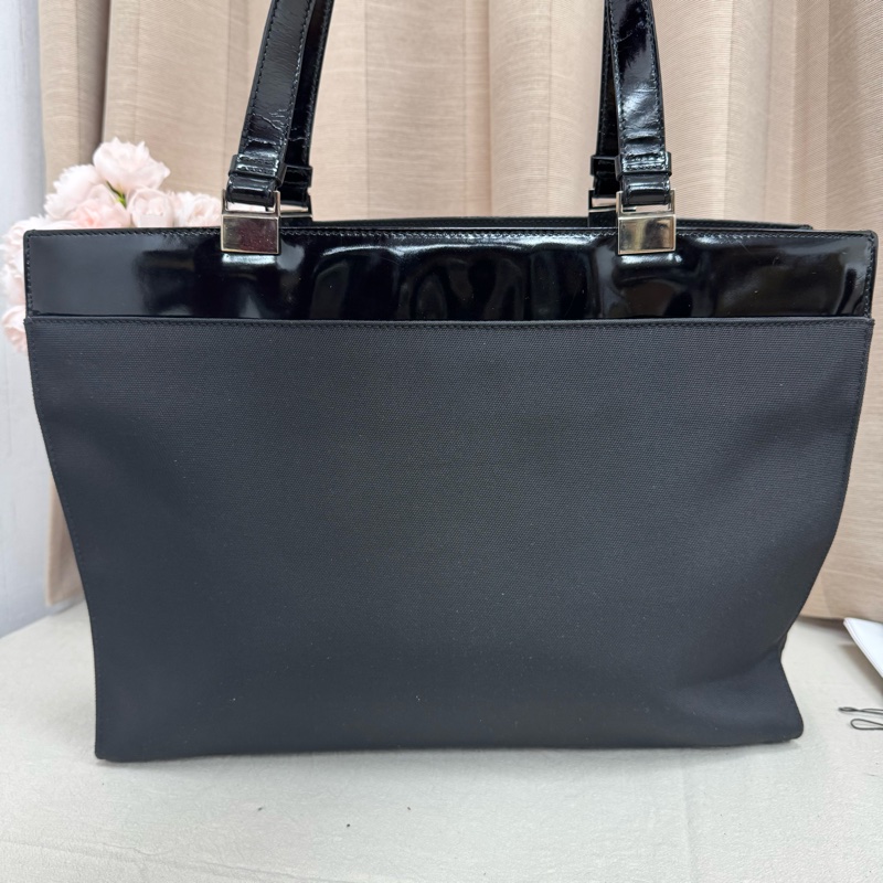 Gucci 黑色托特包 漆皮 vintage 二手 中古 手提-5
