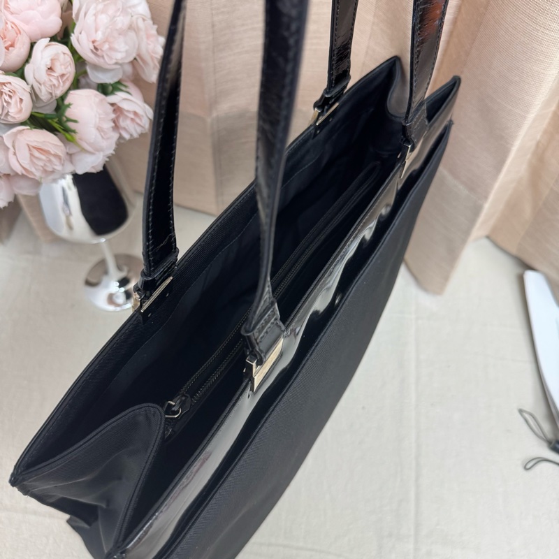 Gucci 黑色托特包 漆皮 vintage 二手 中古 手提-11