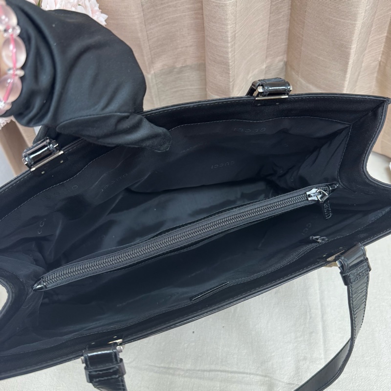 Gucci 黑色托特包 漆皮 vintage 二手 中古 手提-14