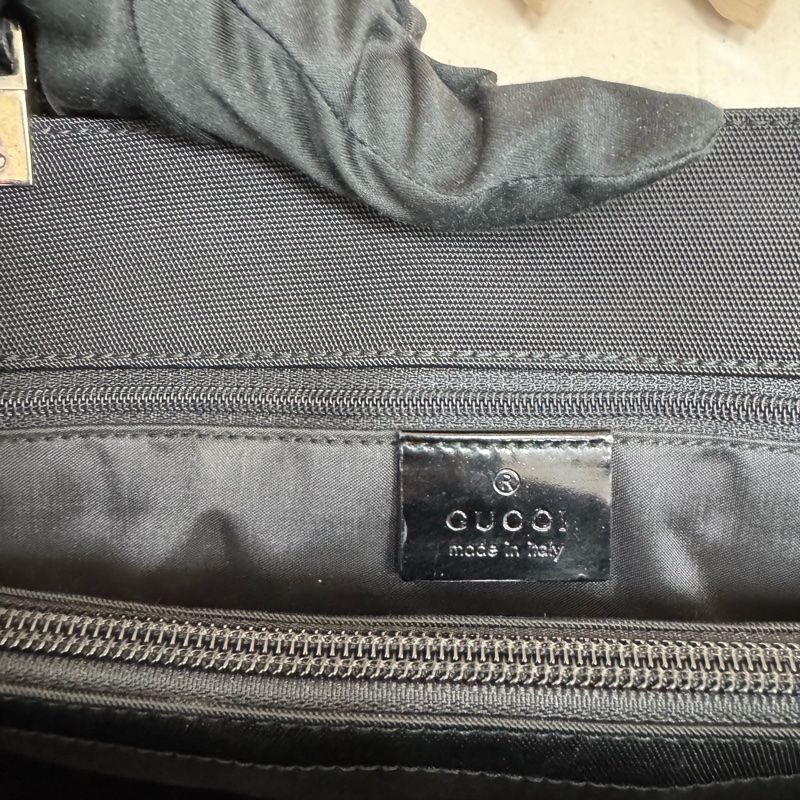 Gucci 黑色托特包 漆皮 vintage 二手 中古 手提-16