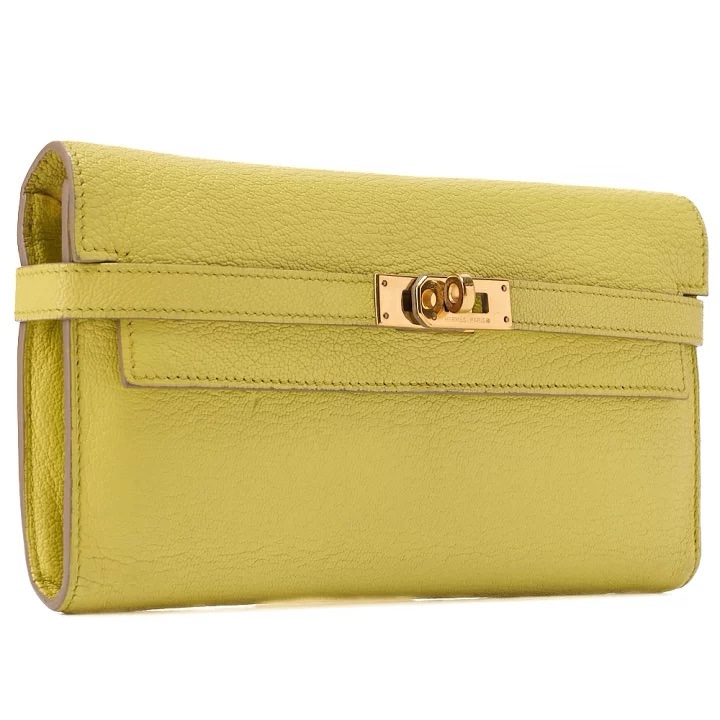 Hermes Long Kelly 檸檬黃長夾-0