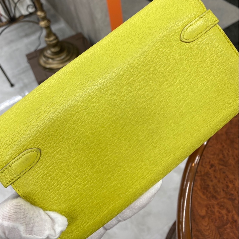 Hermes Long Kelly 檸檬黃長夾-2