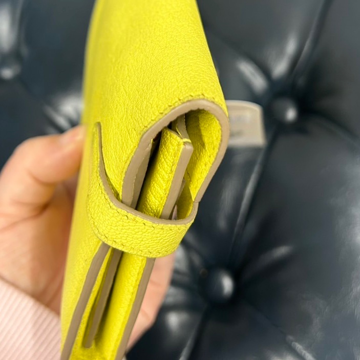 Hermes Long Kelly 檸檬黃長夾-6