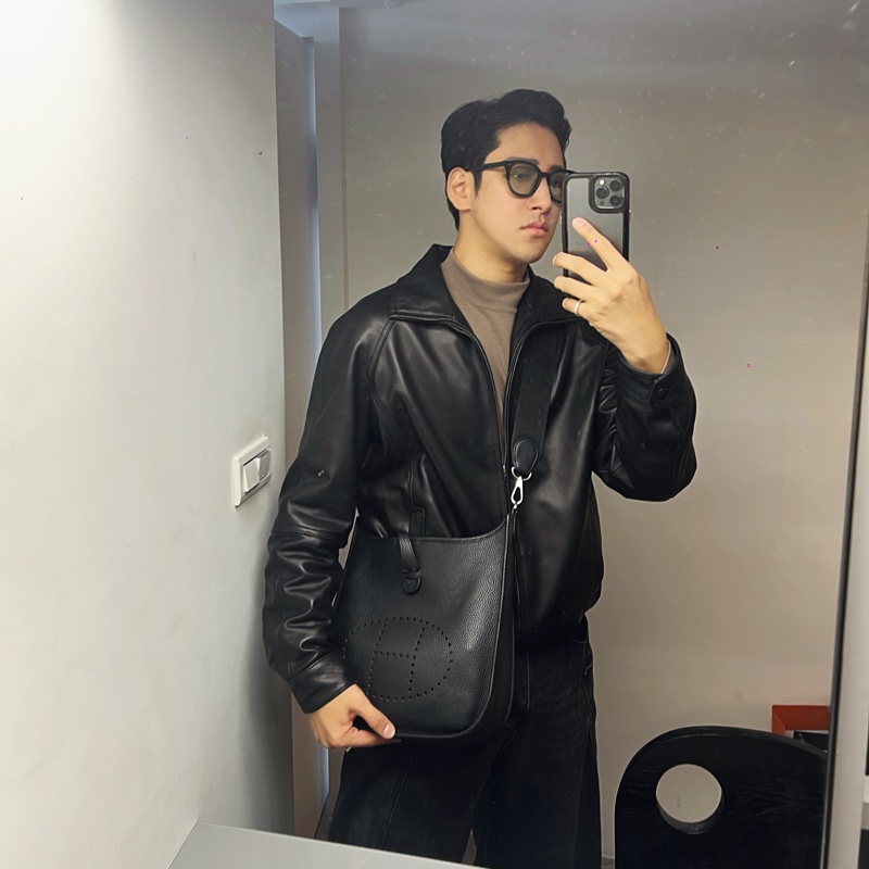 Hermes Evelyne 29 CM 黑色銀扣  正常使用痕跡 防塵套盒子紙卡都在-1