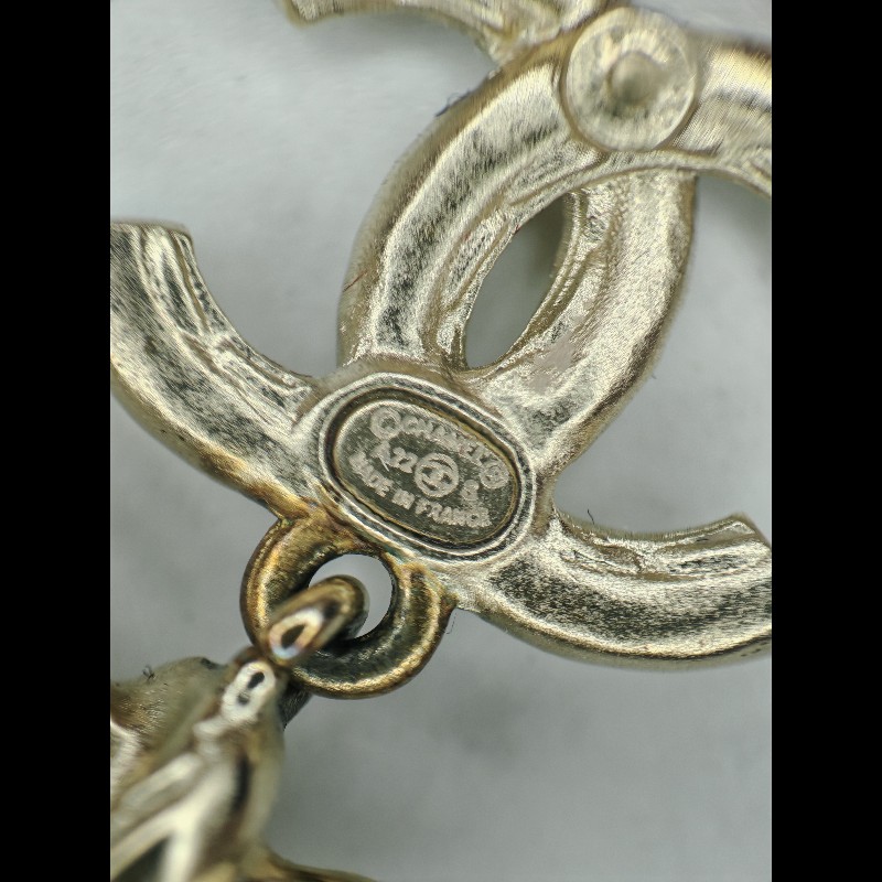 Chanel 22S 蝴蝶結水滴形珍珠耳環-5