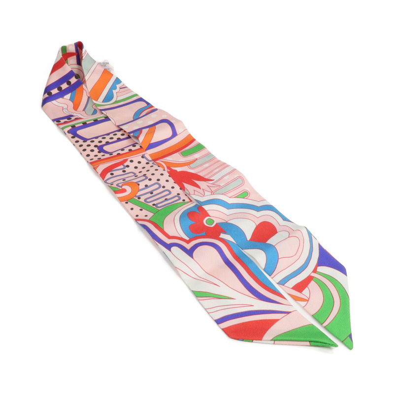 HERMES 絲質Twilly絲巾-3