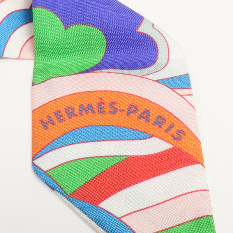 HERMES 絲質Twilly絲巾-6