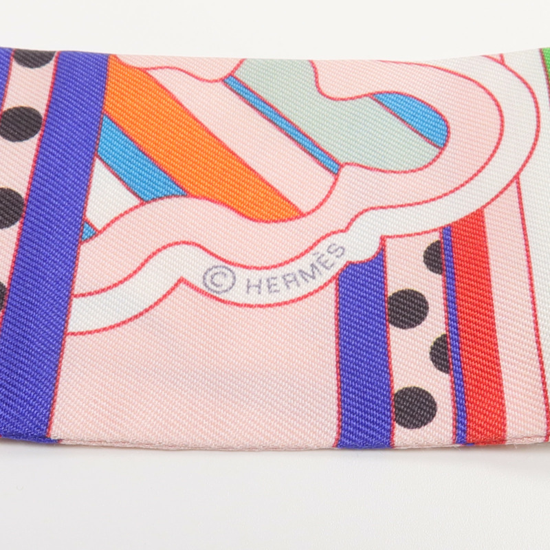 HERMES 絲質Twilly絲巾-7