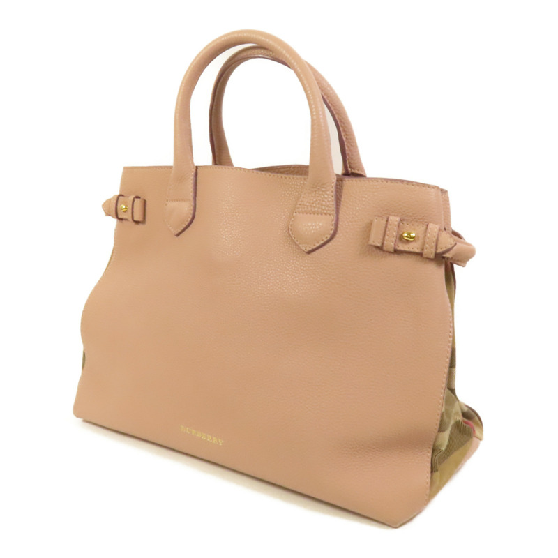 BURBERRY 牛皮皮革2 Way Shoulder金扣手挽肩背兩用袋-2