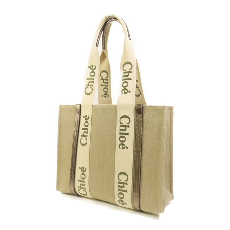 Chloe 帆布Woody Tote Medium肩背袋-2