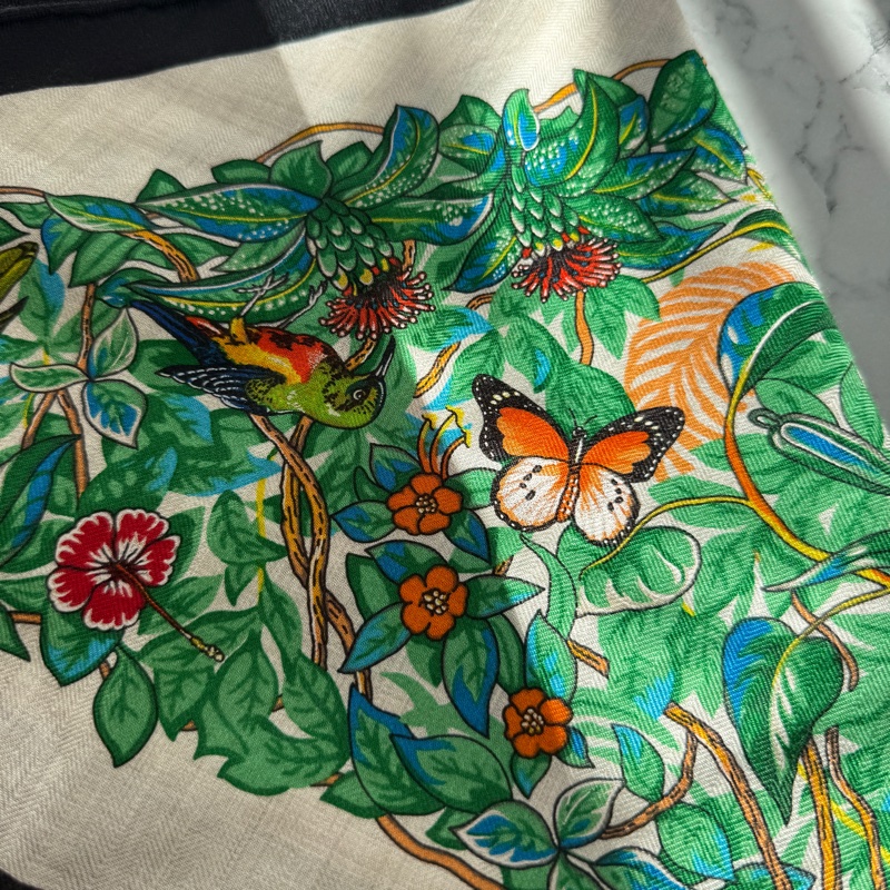 最美的愛馬仕三角披肩花豹-7