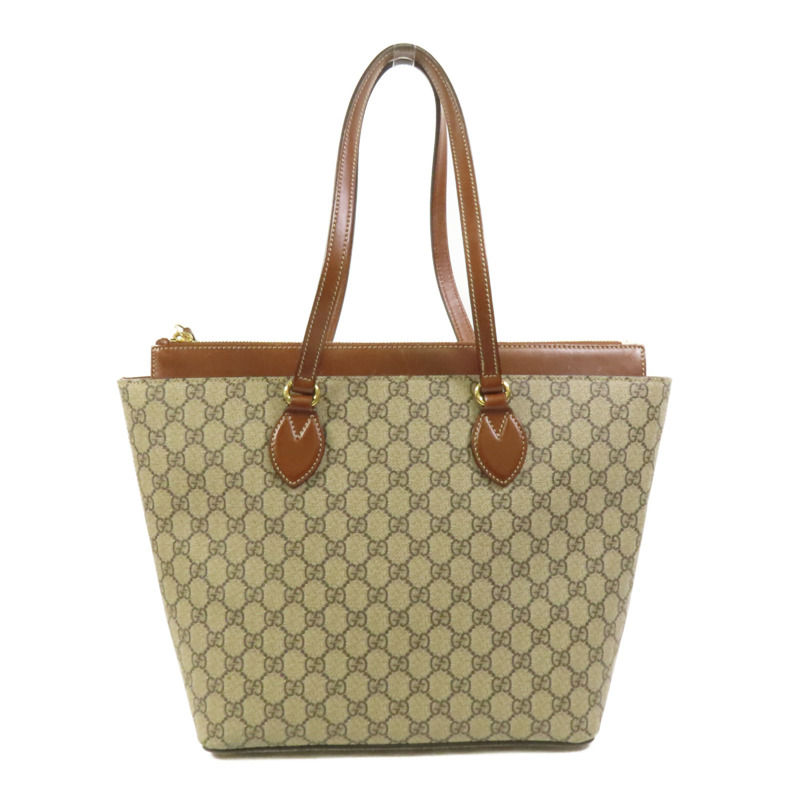 GUCCI 塗層帆布GG Supreme金扣肩背袋-0