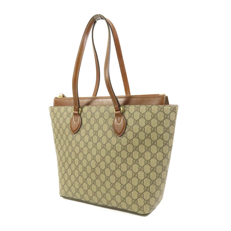 GUCCI 塗層帆布GG Supreme金扣肩背袋-2