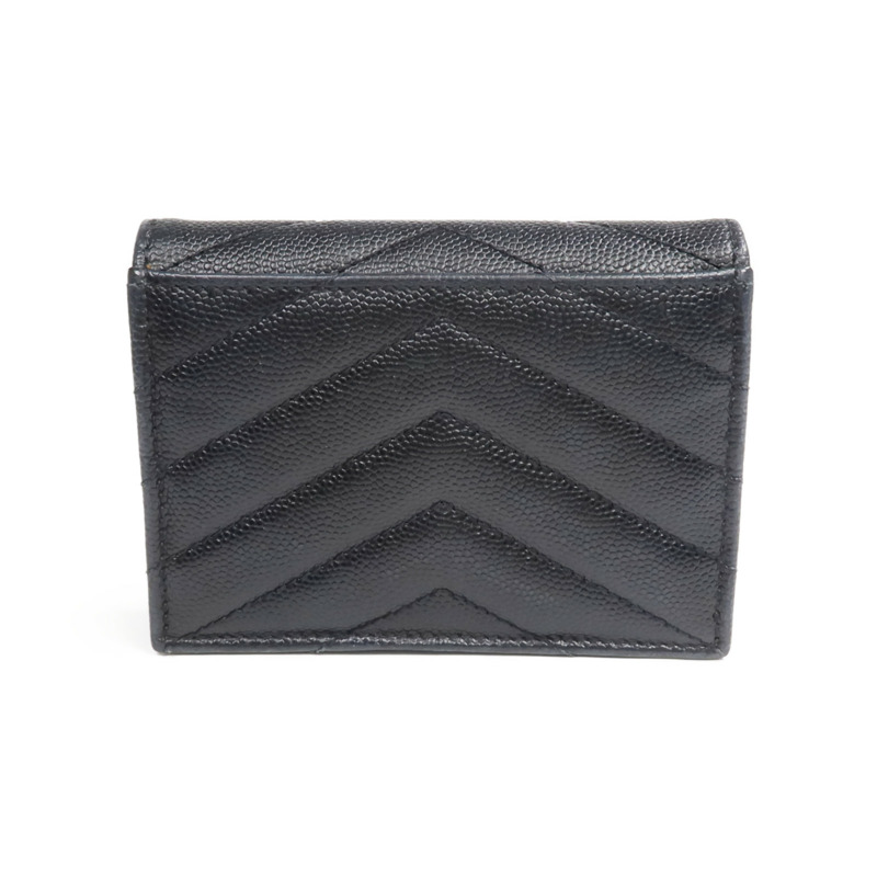 SAINT LAURENT 牛皮皮革Wallet銀扣錢包-1