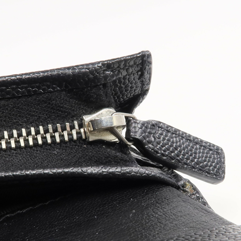 SAINT LAURENT 牛皮皮革Wallet銀扣錢包-13