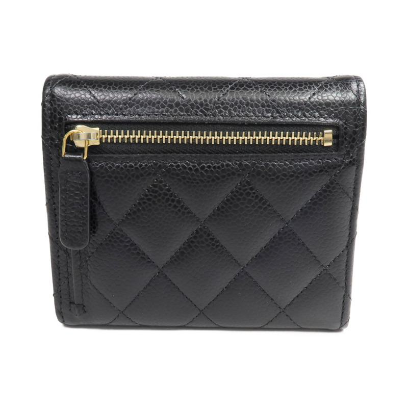CHANEL 牛皮皮革Classic Small Flap Wallet金扣錢包-1