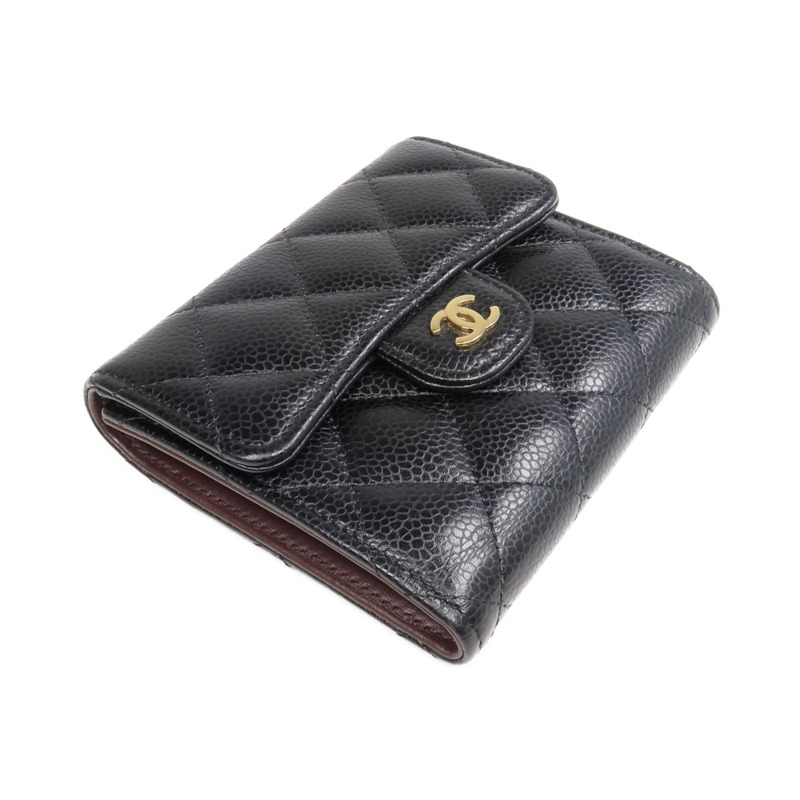 CHANEL 牛皮皮革Classic Small Flap Wallet金扣錢包-3