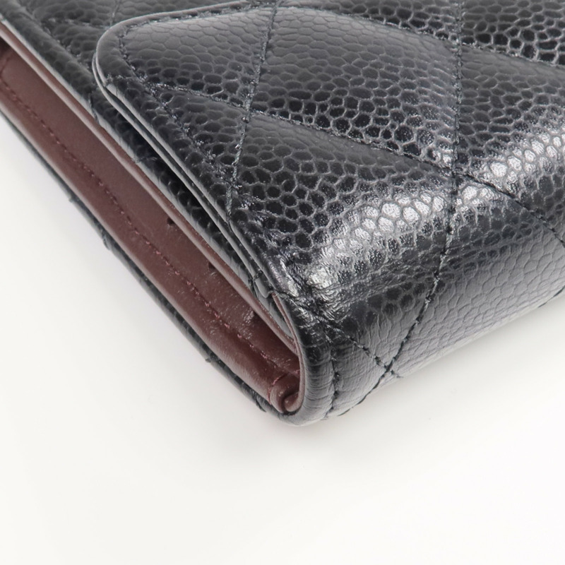 CHANEL 牛皮皮革Classic Small Flap Wallet金扣錢包-8