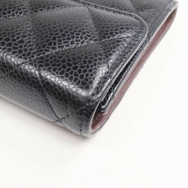 CHANEL 牛皮皮革Classic Small Flap Wallet金扣錢包-9