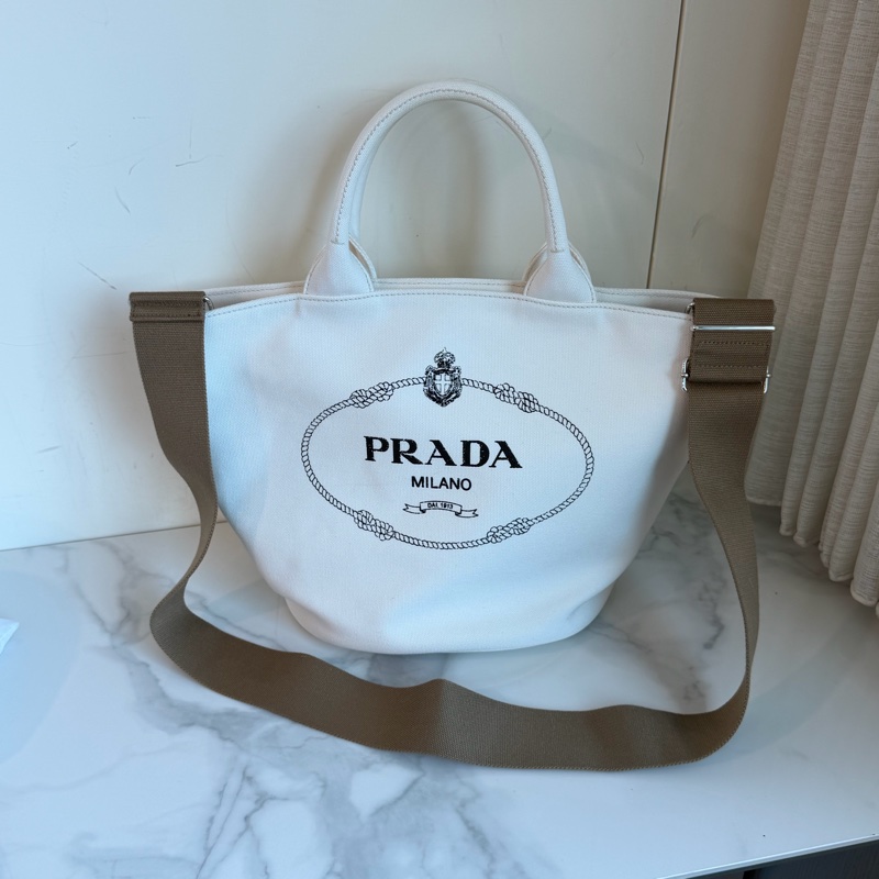 Prada 白色手提斜挎兩用包 內裡小包🩷-1