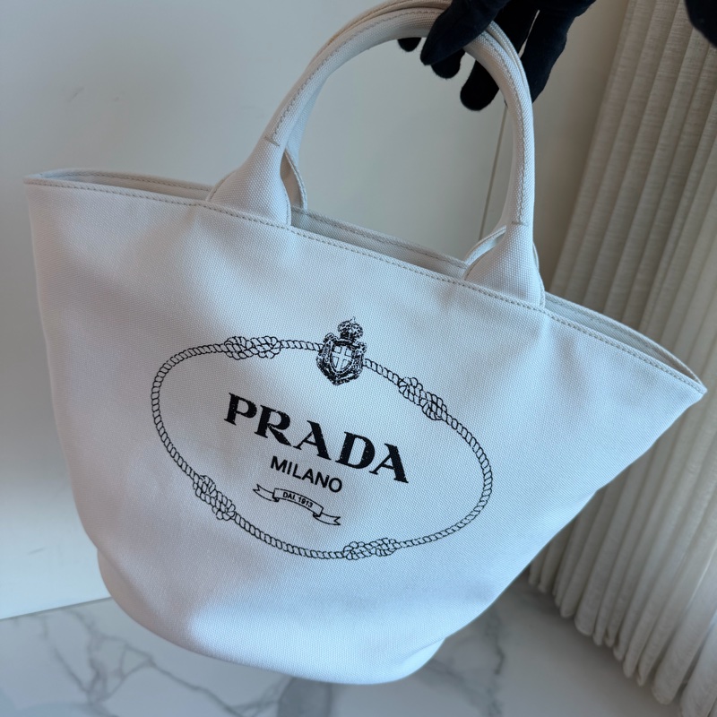 Prada 白色手提斜挎兩用包 內裡小包🩷-16