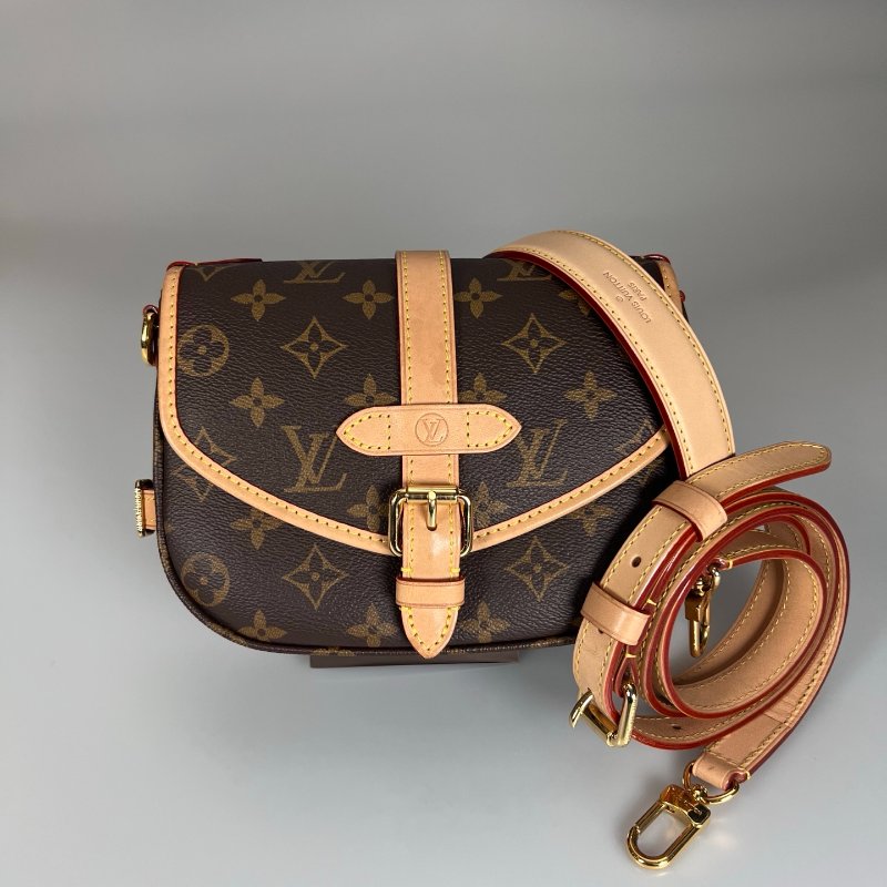 LV M46740/晶片款 老花雙子星包Saumur BB-0