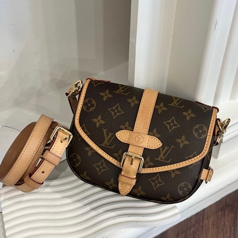 LV M46740/晶片款 老花雙子星包Saumur BB