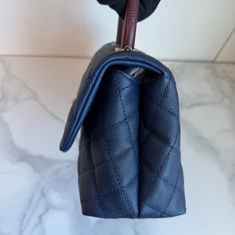 Chanel 香奈兒深藍cocohandle 超難買！絕美🩵coco/購證-6