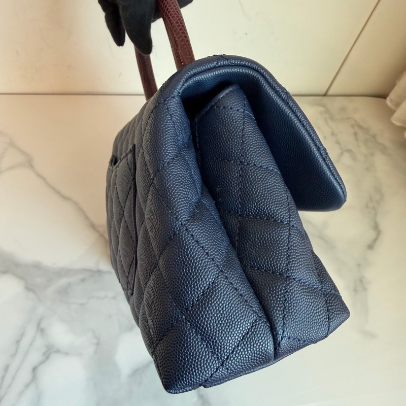 Chanel 香奈兒深藍cocohandle 超難買！絕美🩵coco/購證-8