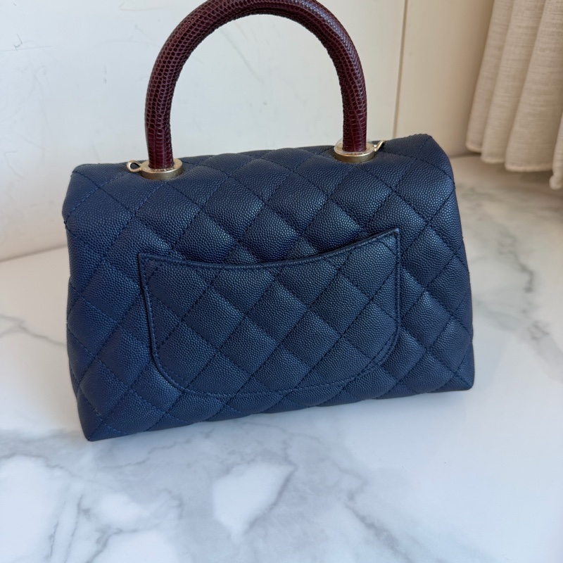 Chanel 香奈兒深藍cocohandle 超難買！絕美🩵coco/購證-9