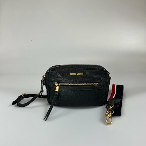MIU MIU 5BH116 黑MADRAS相機包