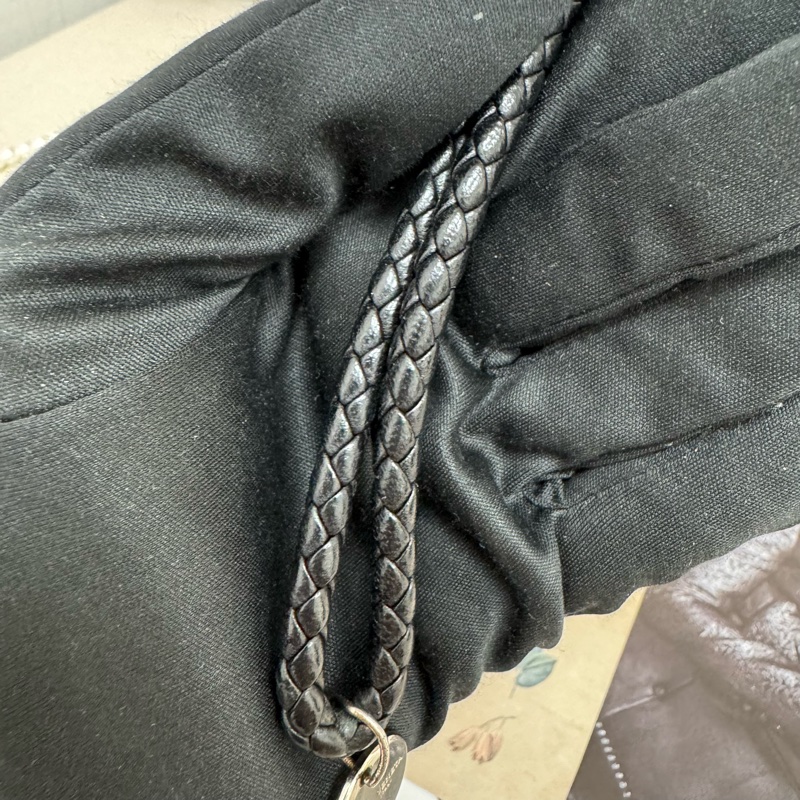 Bottega Veneta 黑色編織掛繩 vintage 中古-6