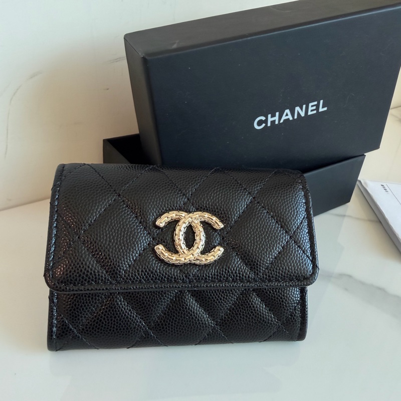 香奈兒 CHANEL 大logo卡包零錢包 錢包❤️‍🔥購證❤️‍🔥絕美-0