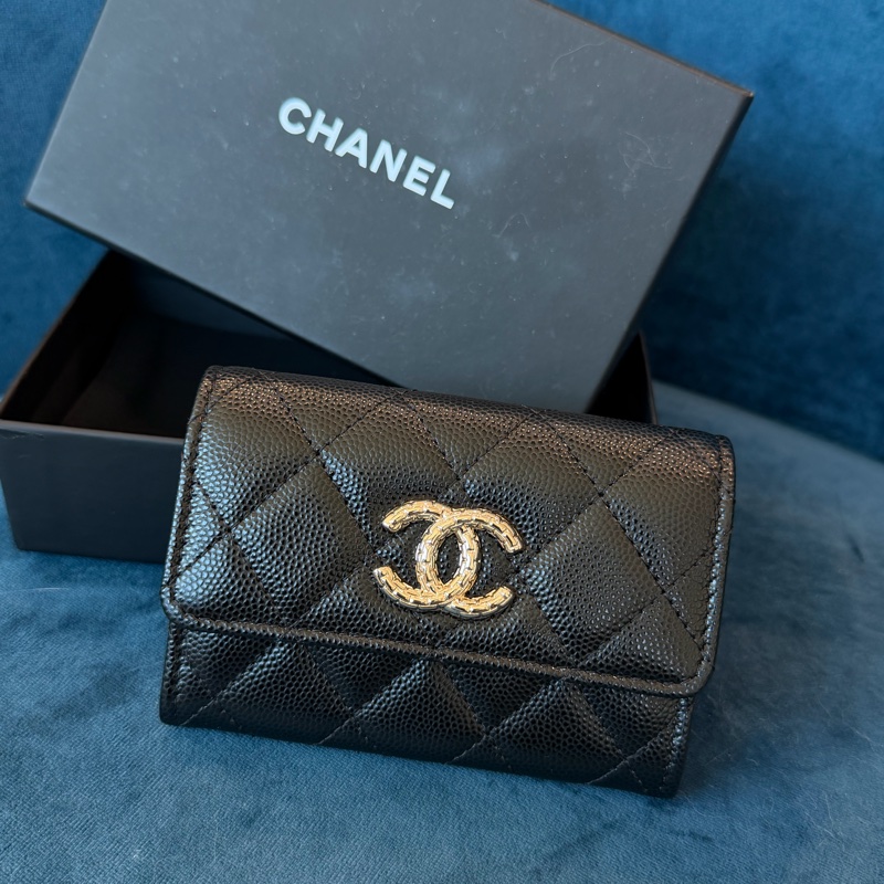 香奈兒 CHANEL 大logo卡包零錢包 錢包❤️‍🔥購證❤️‍🔥絕美-1