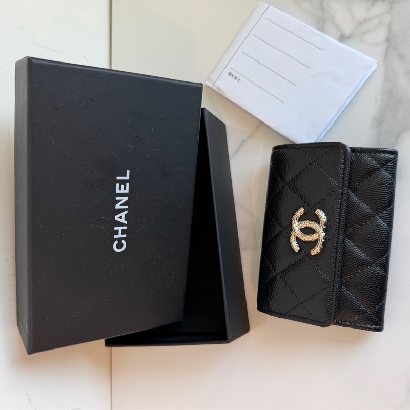 香奈兒 CHANEL 大logo卡包零錢包 錢包❤️‍🔥購證❤️‍🔥絕美-3
