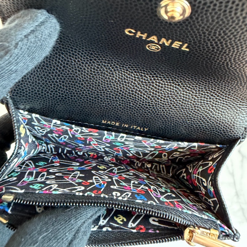 香奈兒 CHANEL 大logo卡包零錢包 錢包❤️‍🔥購證❤️‍🔥絕美-7