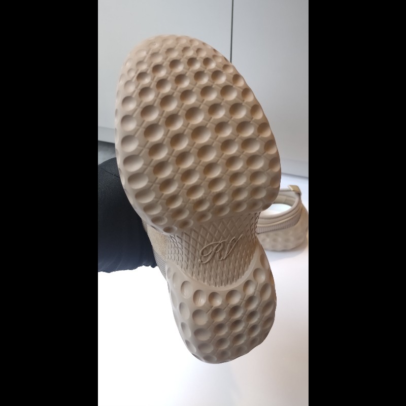 Roger Vivier 駝色彈性網狀休閒鞋-14